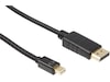 MiniDP til Displayport kabel 1m (sort) Monitorkabler