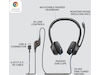 Logitech H390 USB PC Headset (sort) Headset