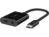 Belkin Rockstar Audio+Charge USB-C Adapter (sort) Mobilladere