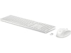 HP 650 Kombinert trådløst tastatur og mus (hvit) Tastatur