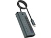 ICY BOX 7 Port USB-C Hub (blå/grå) Dockingstasjon & USB-HUB