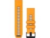 Garmin QuickFit Silikonreim 26mm (oransje/grafitt) Reim