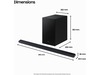 Samsung HW-S710D soundbar med subwoofer (sort) -B-Grade Demo DVD/Hi-Fi/stereo