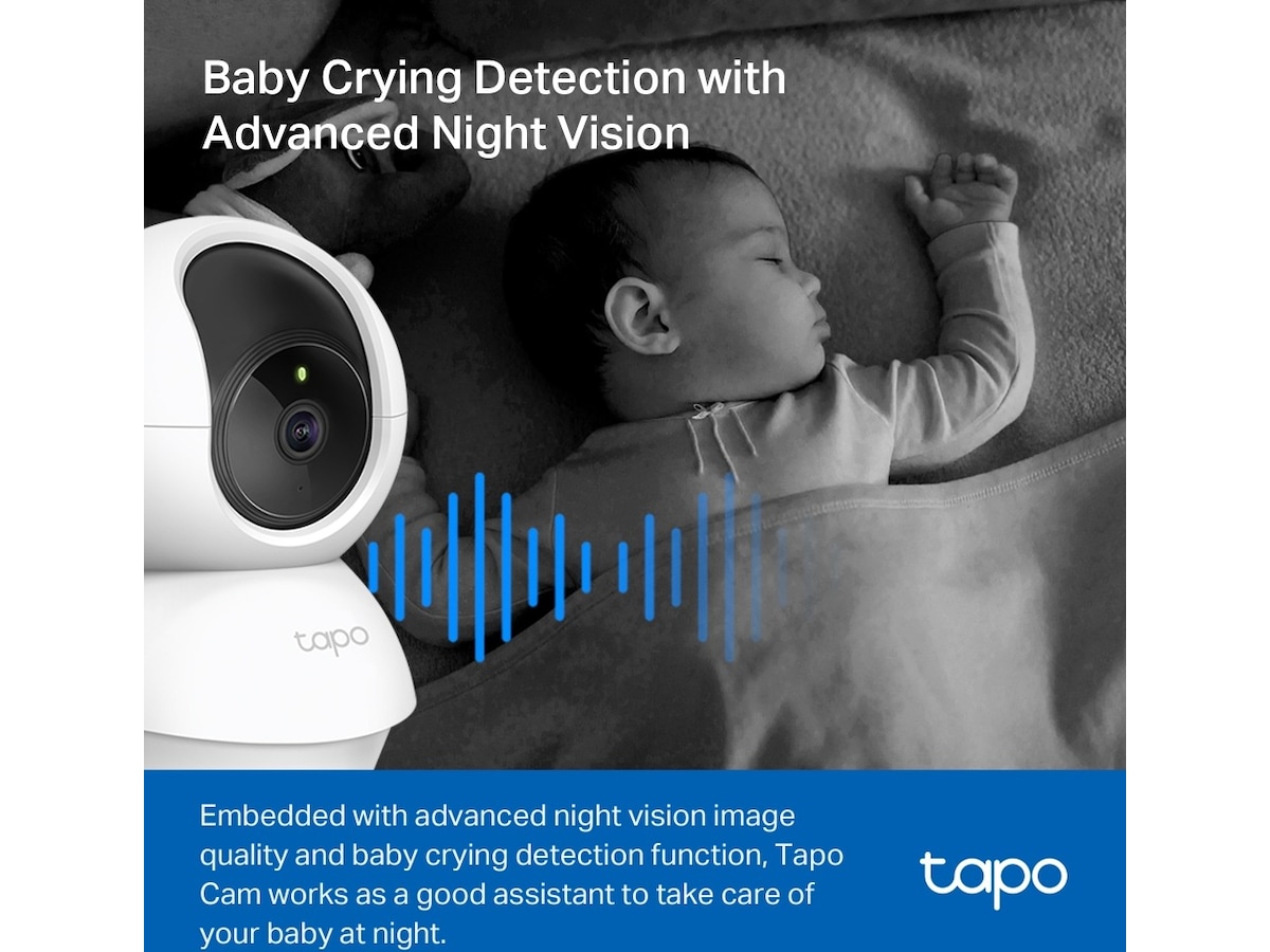 TP-Link Tapo C200 innendørs overvåkningskamera (hvit) Overvåkningskameraer