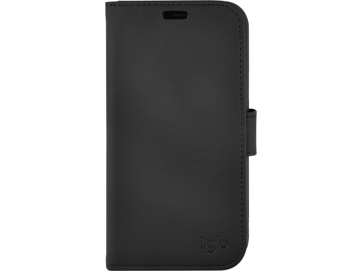 iiglo iPhone 12 / 12 Pro Lommebokdeksel (sort) Deksel til mobiltelefon