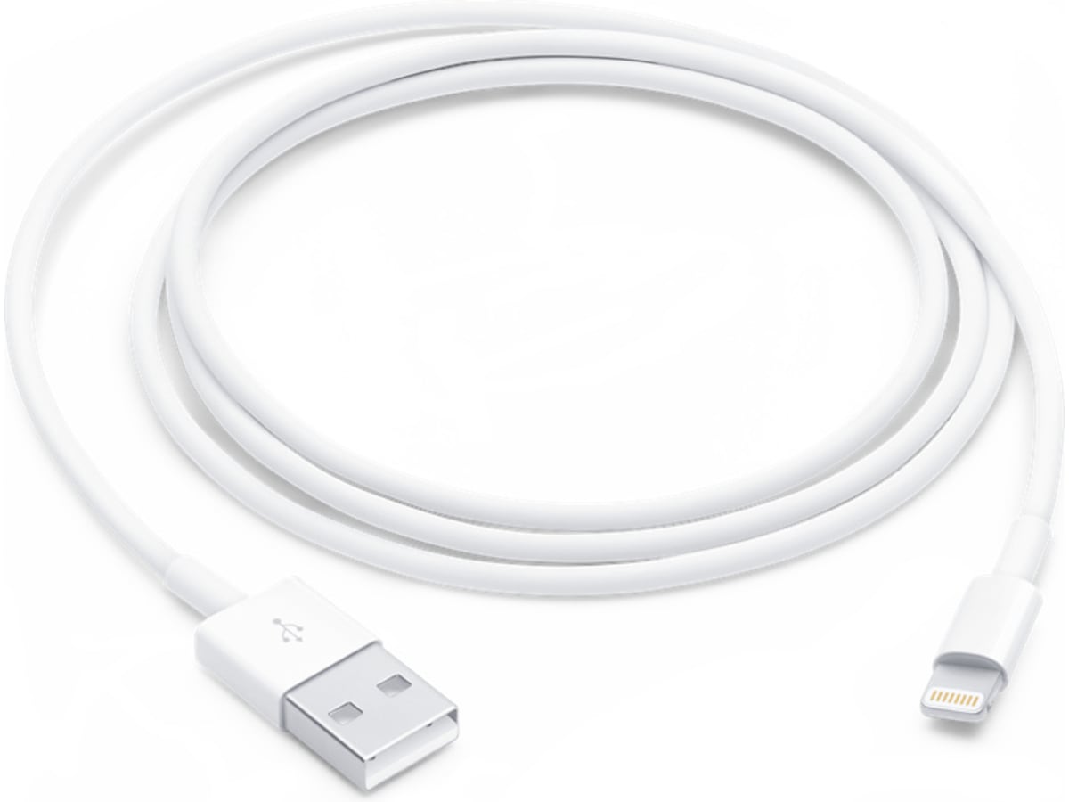 Apple USB-A til lightning kabel 1m (hvit) USB-kabler