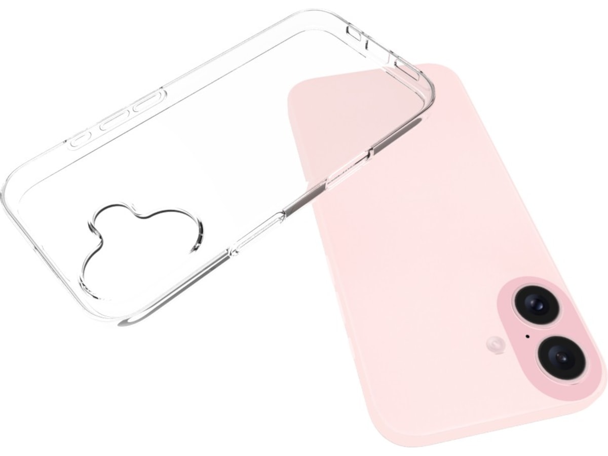 iiglo iPhone 16 Silikondeksel (gjennomsiktig) Deksel til mobiltelefon