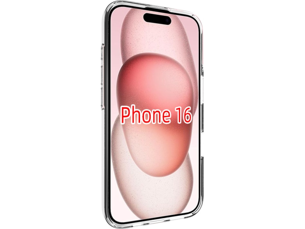 iiglo iPhone 16 Silikondeksel (gjennomsiktig) Deksel til mobiltelefon