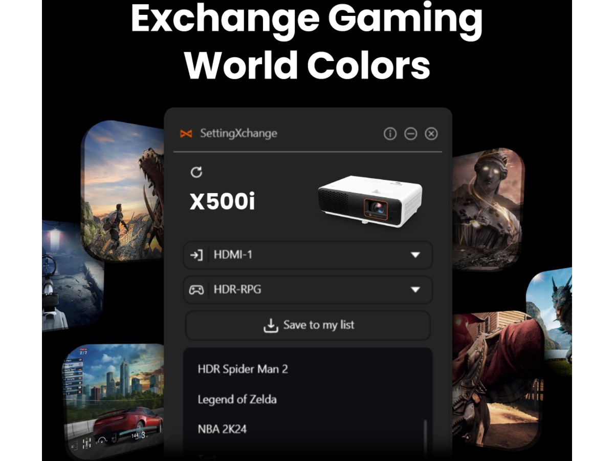 BenQ 4K DLP LED projektor X500i -B-Grade Demo TV/projektor