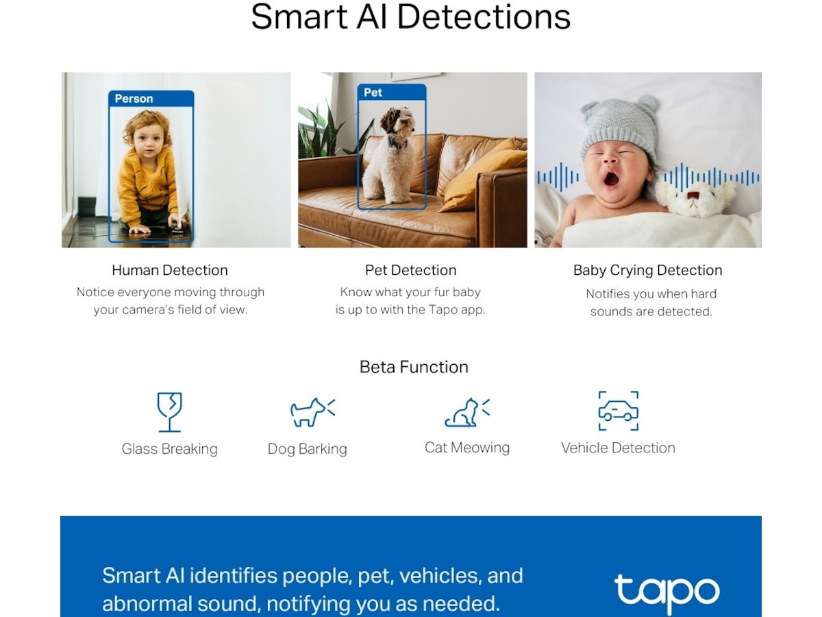 TP-Link Tapo C220 innendørs overvåkningskamera Overvåkningskameraer