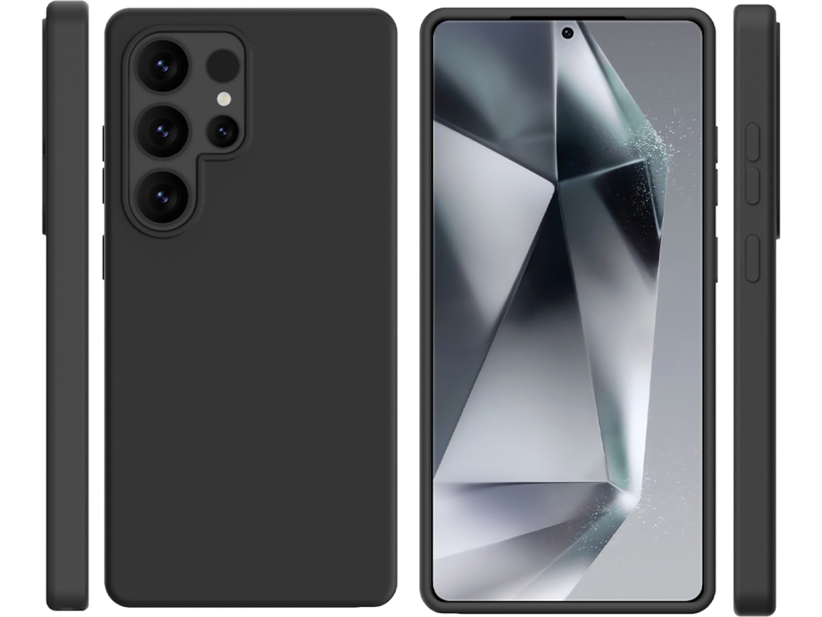 iiglo Galaxy S25 Ultra Silikondeksel (sort) Deksel til mobiltelefon