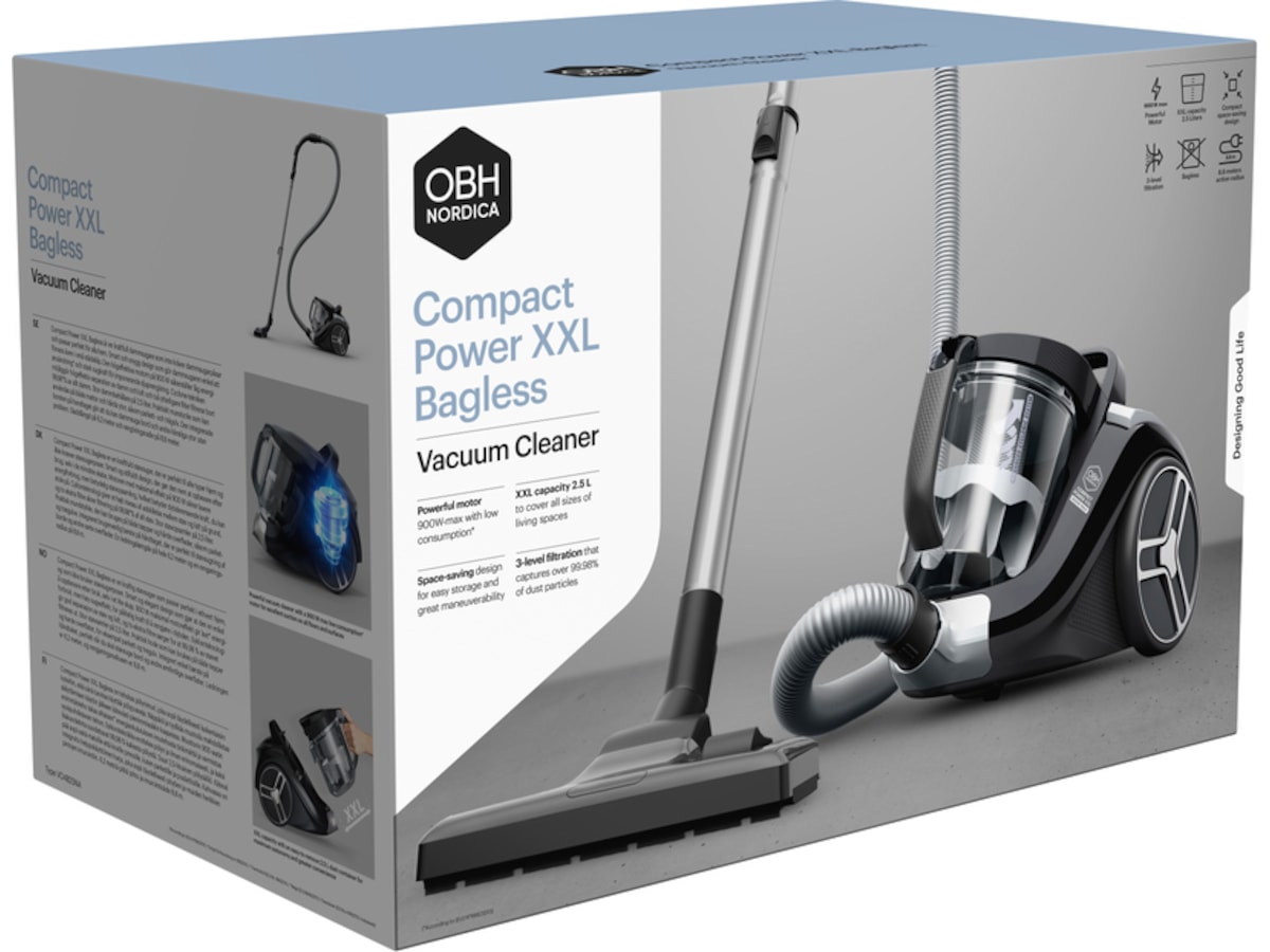 OBH Nordica Compact Power XXL Støvuger VO4B25NA Støvsugere