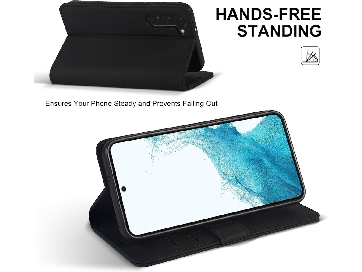 iiglo Galaxy S23+ Lommebokdeksel (sort) Deksel til mobiltelefon