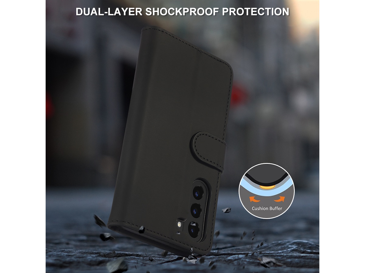 iiglo Galaxy S23+ Lommebokdeksel (sort) Deksel til mobiltelefon