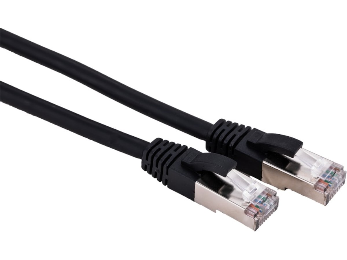 Nettverkskabel Cat6a sort 5m Nettverkskabler