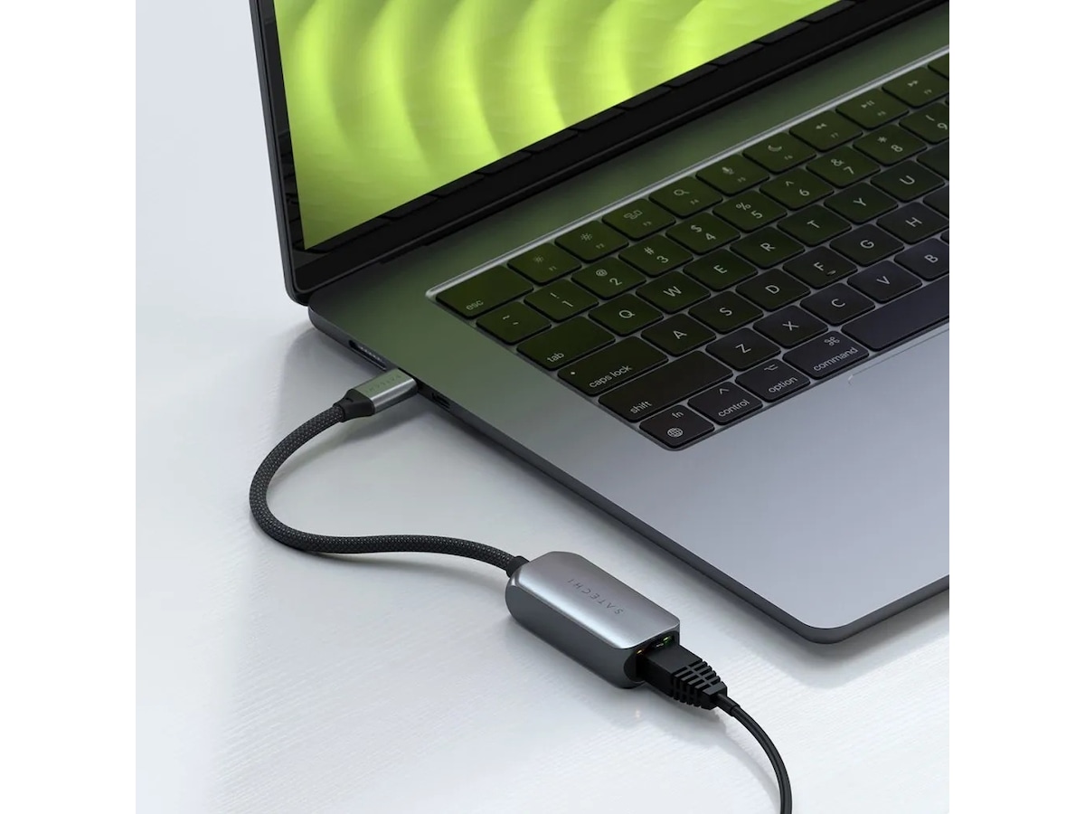Satechi USB-C til Ethernet Adapter 18cm (grå) Kabeladaptere & overganger