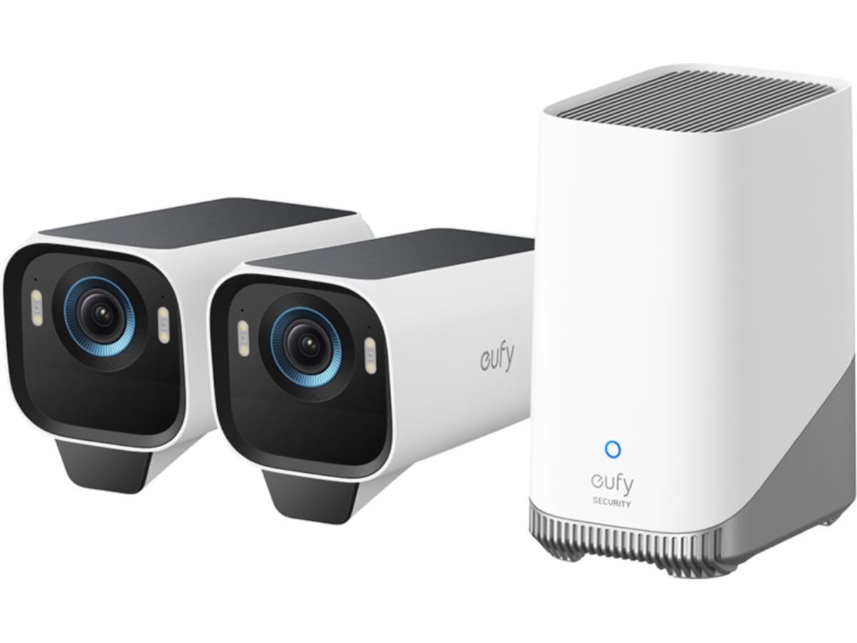 Eufy eufyCam S3 Pro overvåkningskamera Kit 2 pack + HomeBase S380 Overvåkningskameraer