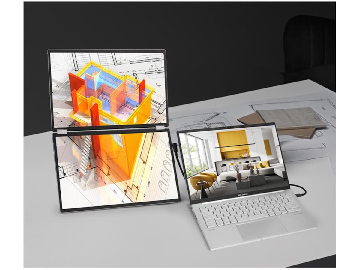 ASUS 14" ZenScreen Duo portable skjerm MQ149CD Skjermer