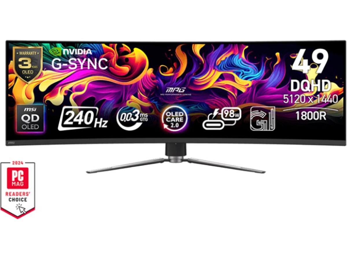 MSI 49" gamingskjerm MPG 491CQPX Skjermer