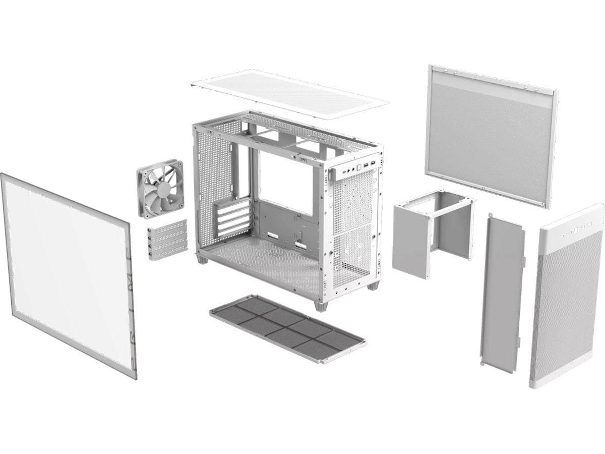 ASUS Prime AP201 Tempered Glass Mini Tower (hvit) Mini/Micro/Nano tower