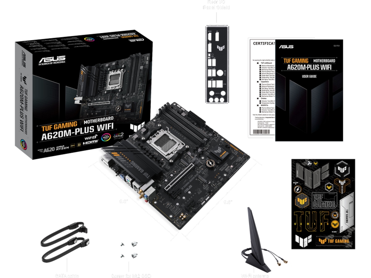 ASUS TUF GAMING A620M-PLUS WIFI Hovedkort AMD Socket