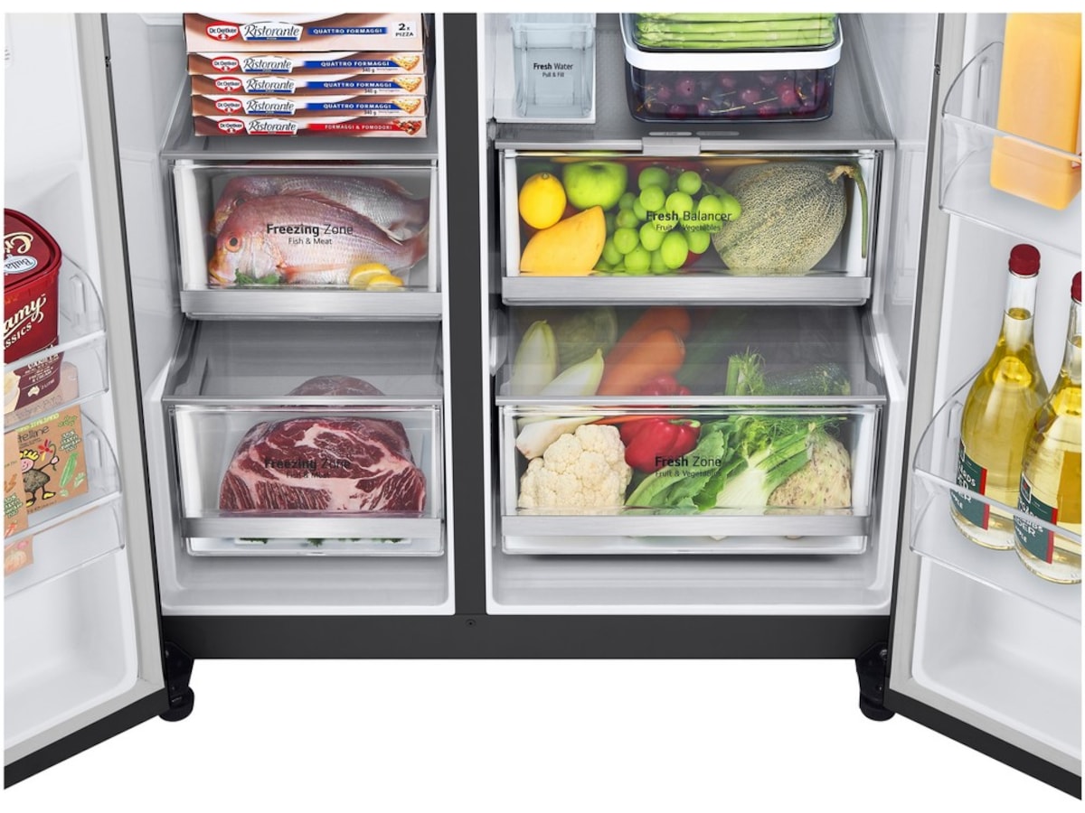 LG GSLV91MCAD Side-By-Side Kjøleskap (sort) Side-by-side kjøleskap