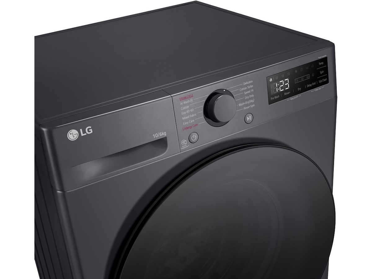 LG F4Y5RRPYJ Vask/Tørk (sort) Kombinert vaskemaskin og tørketrommel