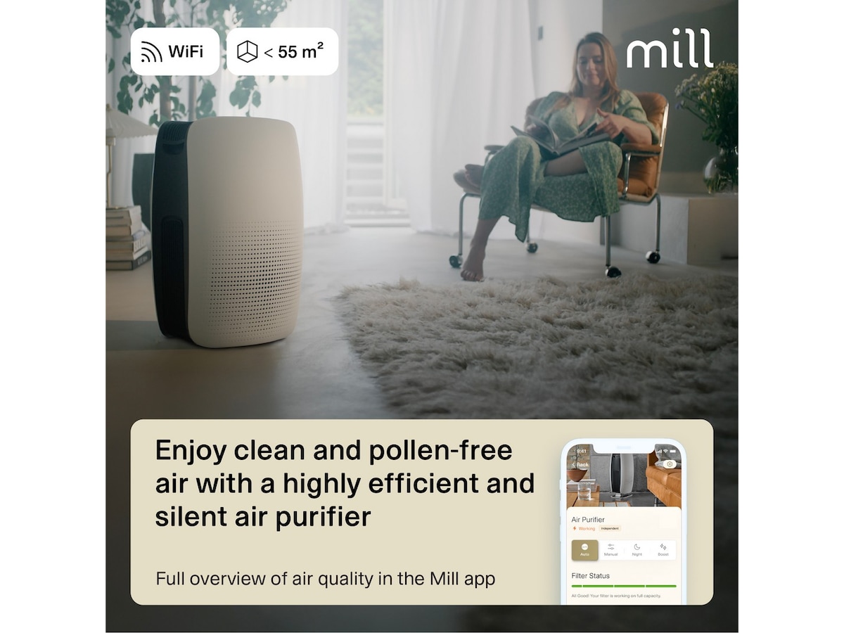 Mill Silent Pro Compact luftrenser + Sense Bundle Luftrensere