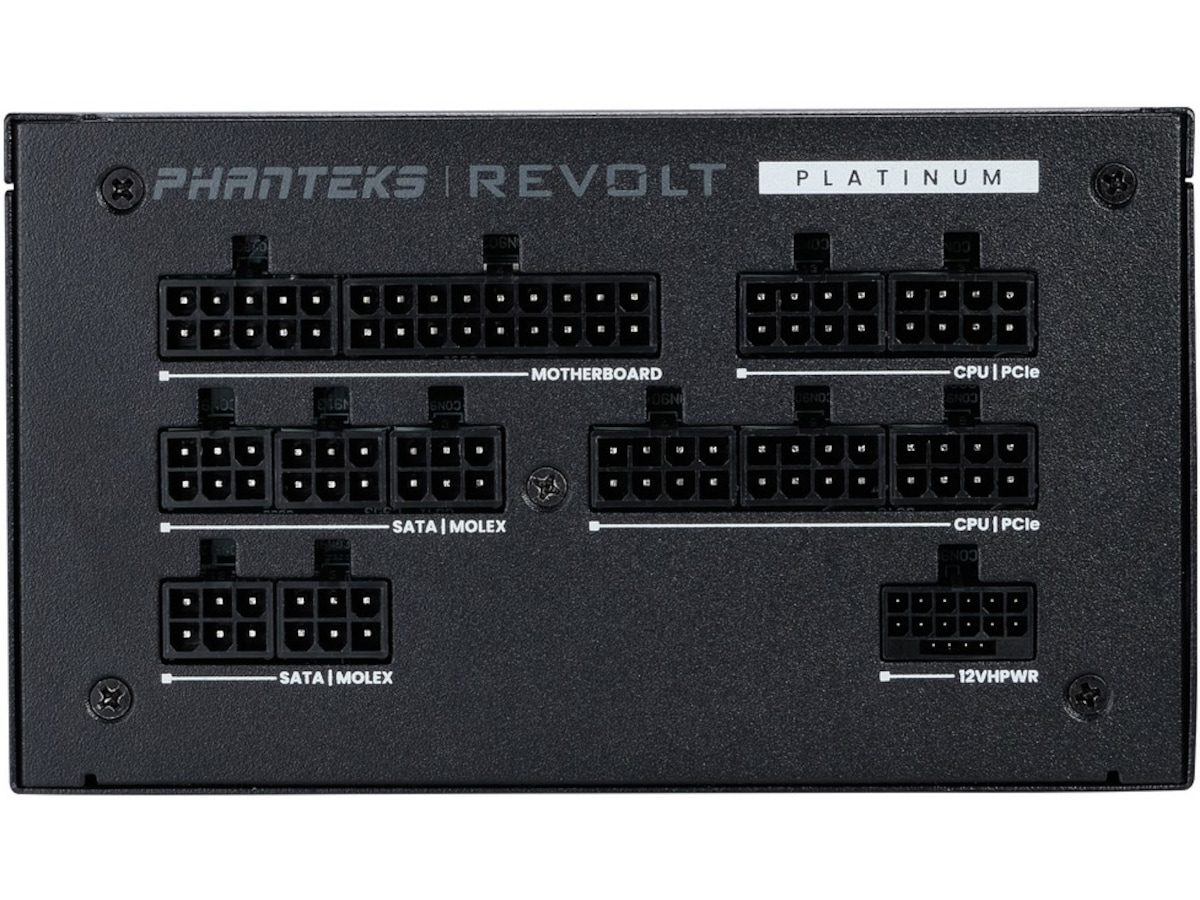 Phanteks Revolt 1000W Platinum PSU (sort) Enheter