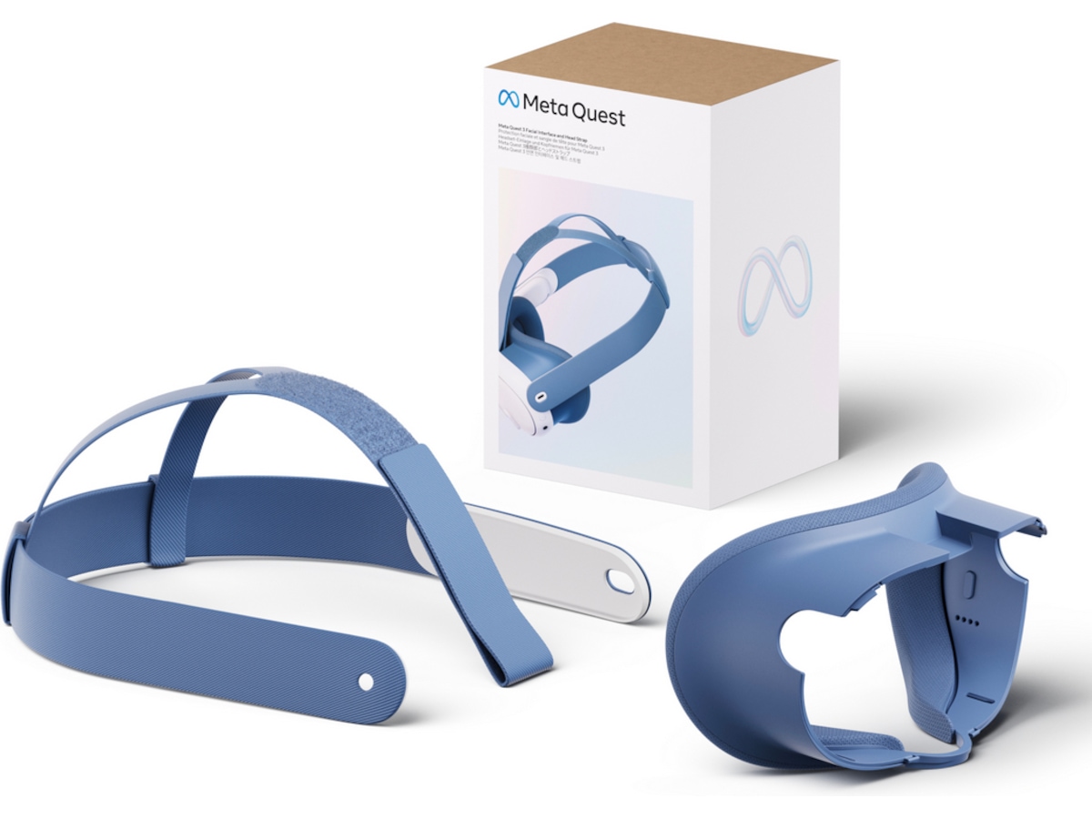 Meta Ansiktsflate og hodebånd (blå) VR-tilbehør