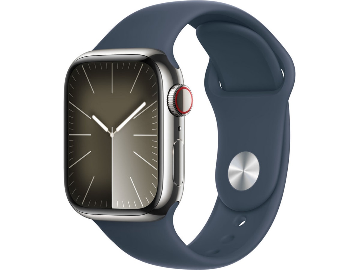 Apple Watch Series 9 GPS + LTE 41mm Rustfritt stål (sølv) Smartklokker