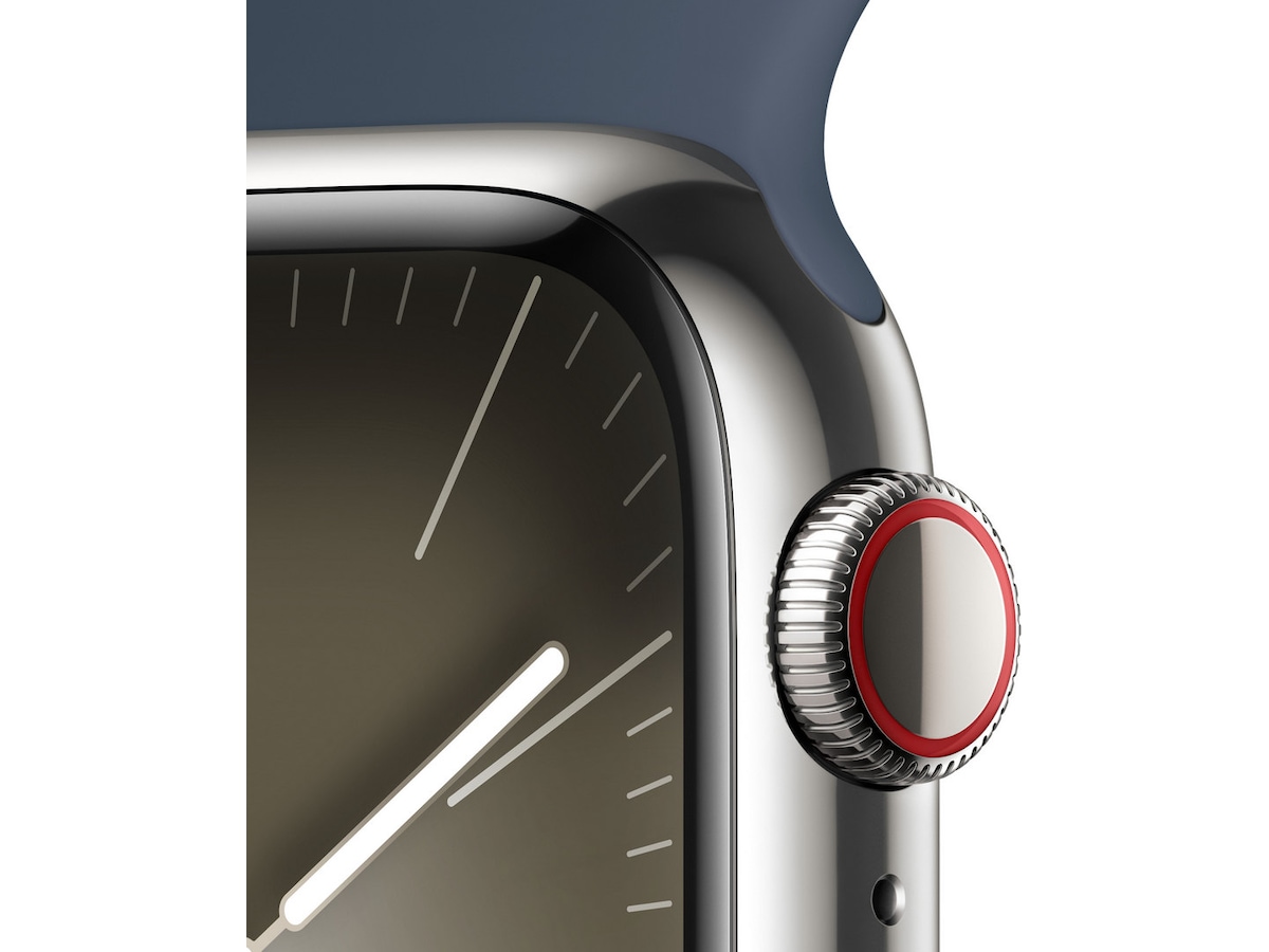 Apple Watch Series 9 GPS + LTE 41mm Rustfritt stål (sølv) Smartklokker
