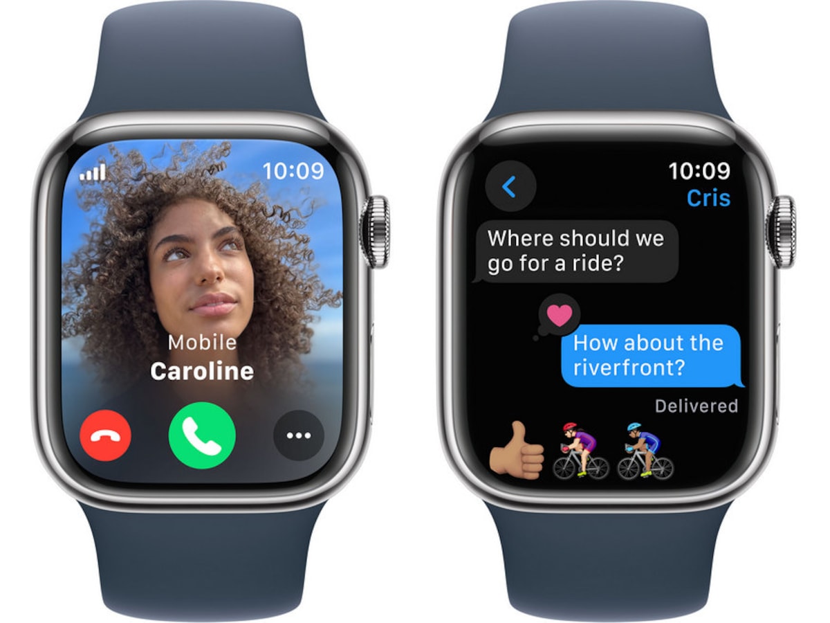 Apple Watch Series 9 GPS + LTE 41mm Rustfritt stål (sølv) Smartklokker