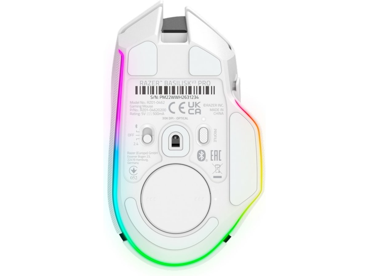 Razer Basilisk V3 Pro Gamingmus (hvit) Gamingmus