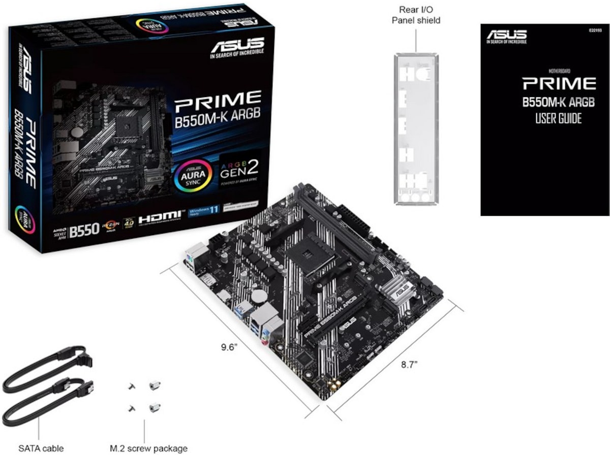 ASUS PRIME B550M-K ARGB Hovedkort AMD Socket