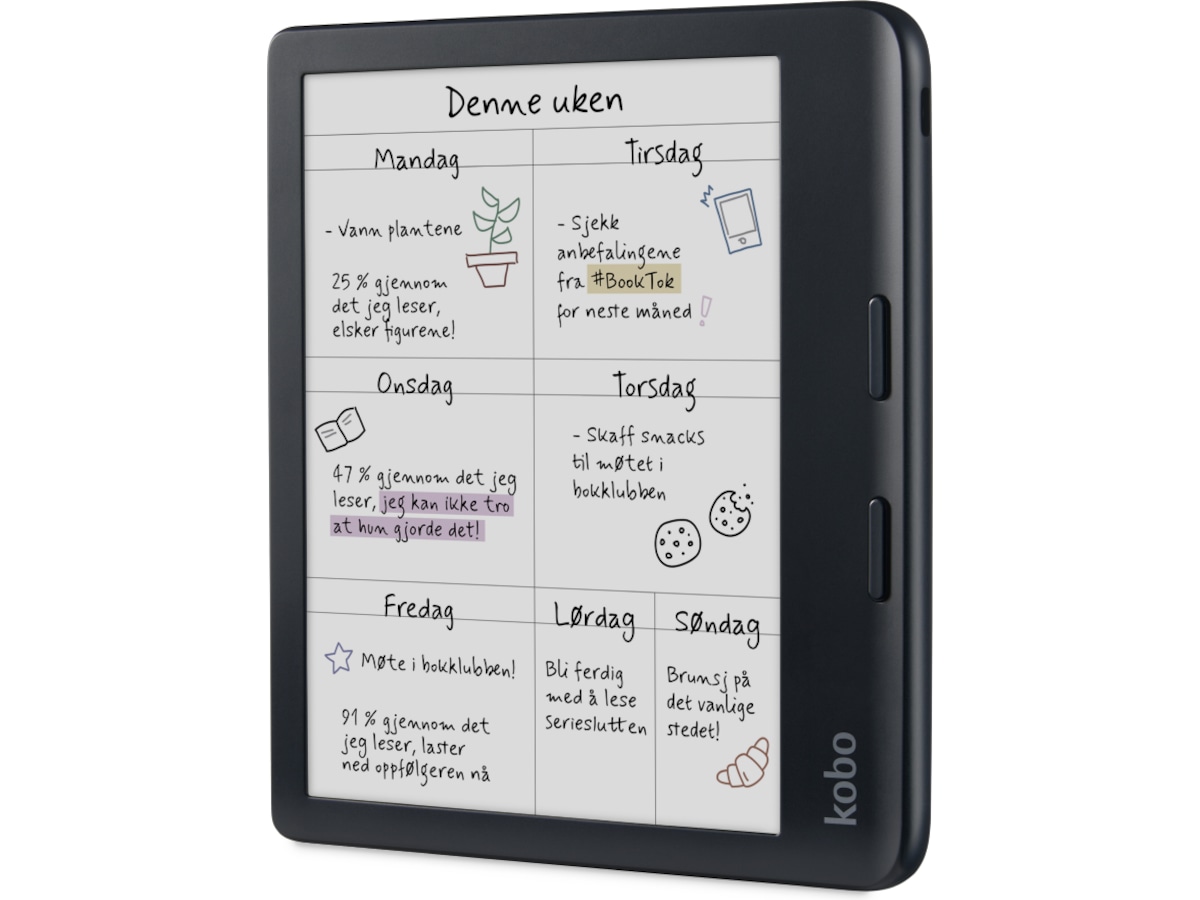 Kobo Libra Colour 7" 32GB (sort) Lesebrett