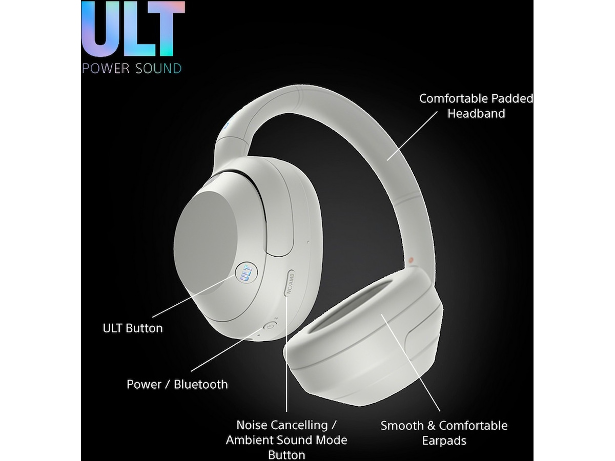 Sony ULT WEAR trådløse hodetelefoner Over-Ear med mic (hvit) -B-Grade Demo headset