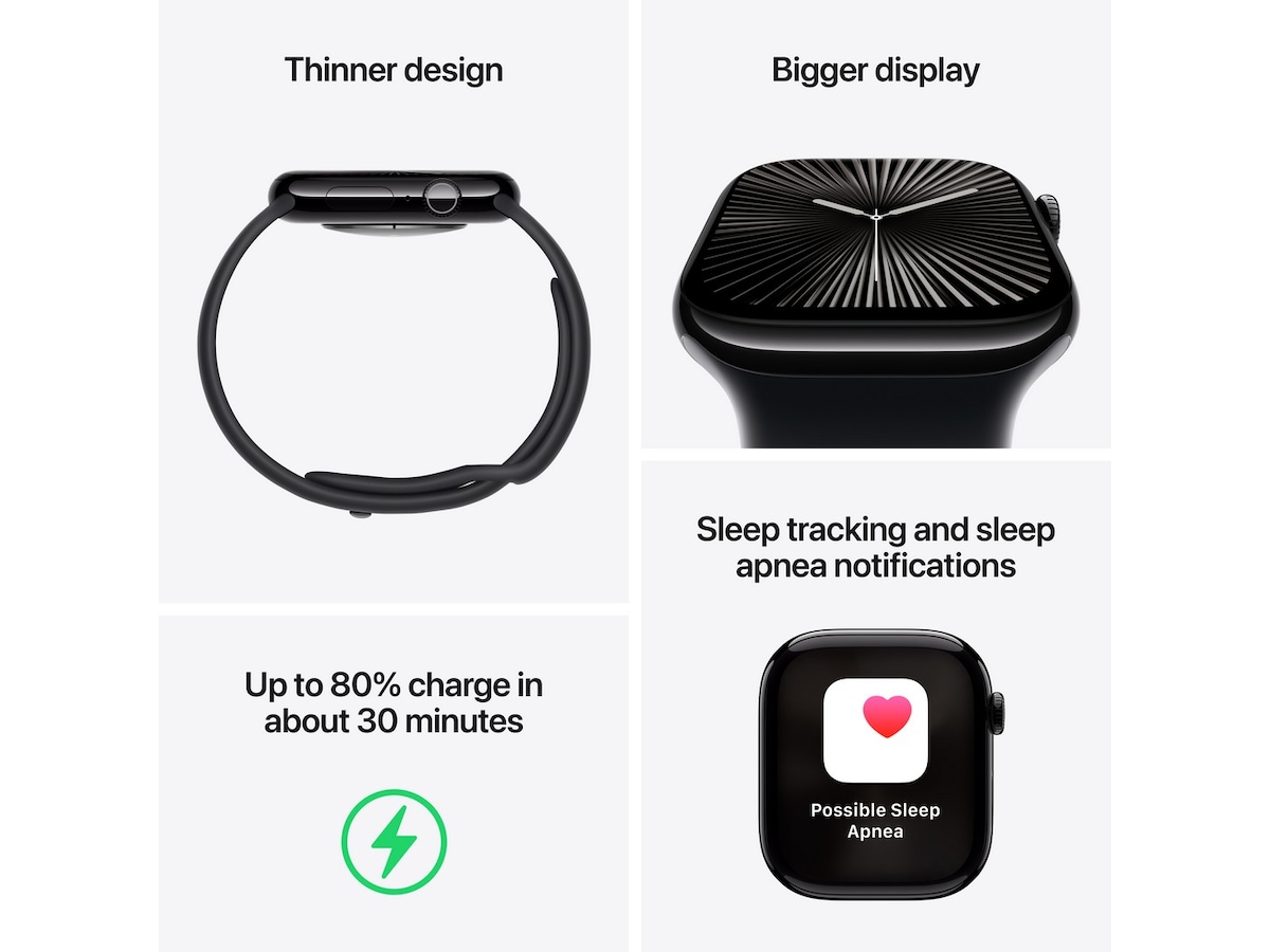 Apple Watch Series 10 46mm GPS Aluminium (sølv) Smartklokker