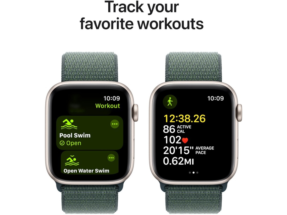 Apple Watch SE 44mm GPS + LTE Aluminium (stjerneskinn) Smartklokker