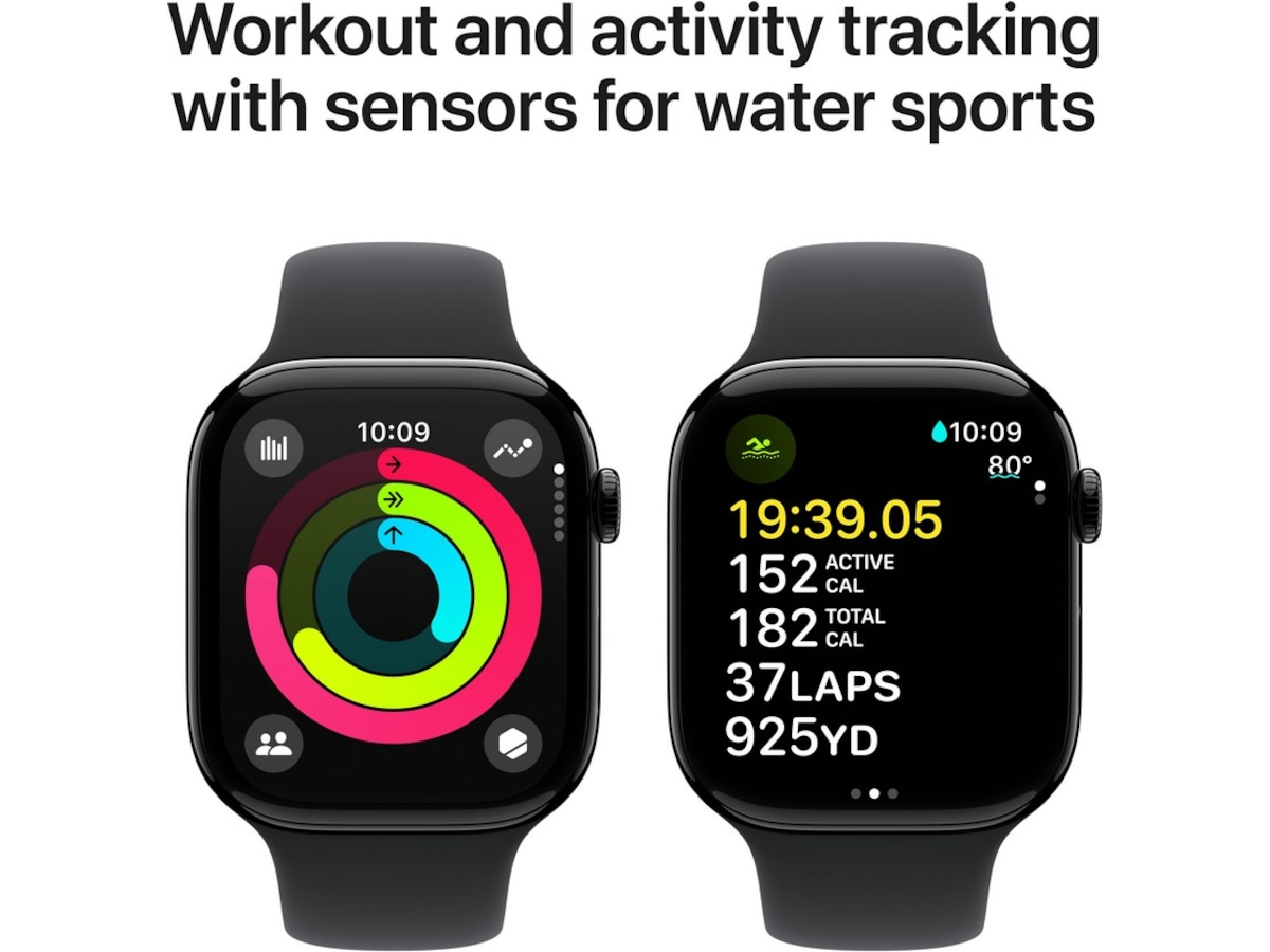 Apple Watch Series 10 46mm GPS Aluminium (gagatsvart) Smartklokker