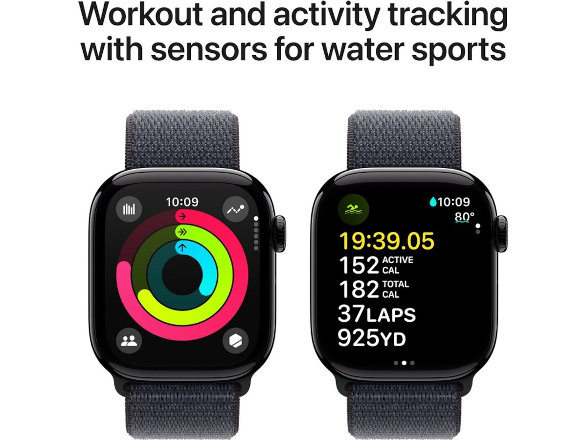 Apple Watch Series 10 GPS 42mm Aluminium (gagatsvart) Smartklokker