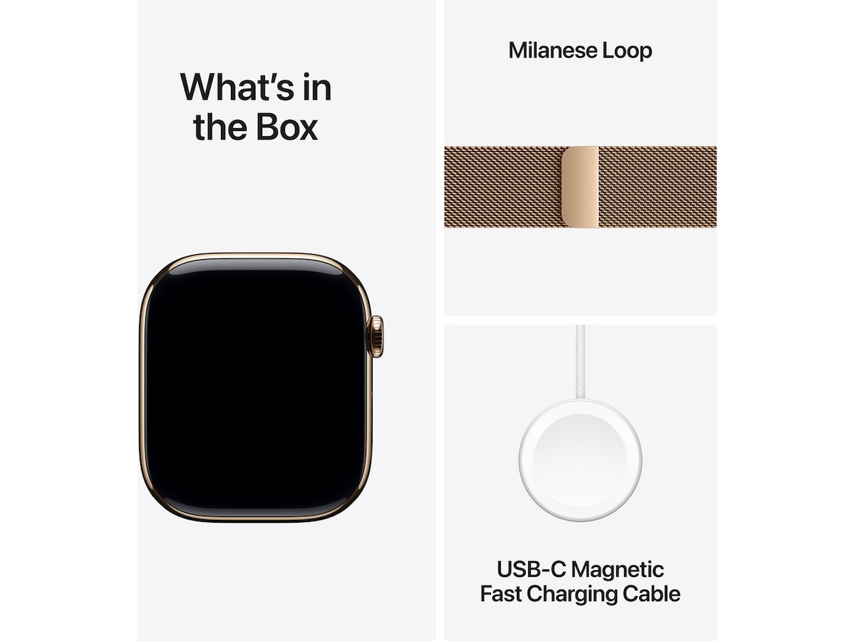 Apple Watch Series 10 46mm GPS + LTE Titan (gull) Smartklokker