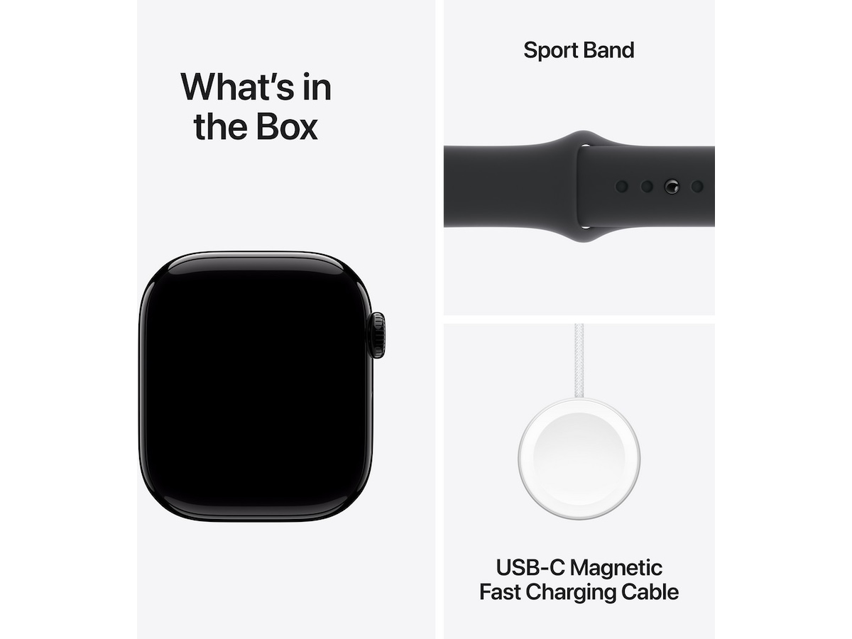 Apple Watch Series 10 GPS 42mm Aluminium (gagatsvart) Smartklokker
