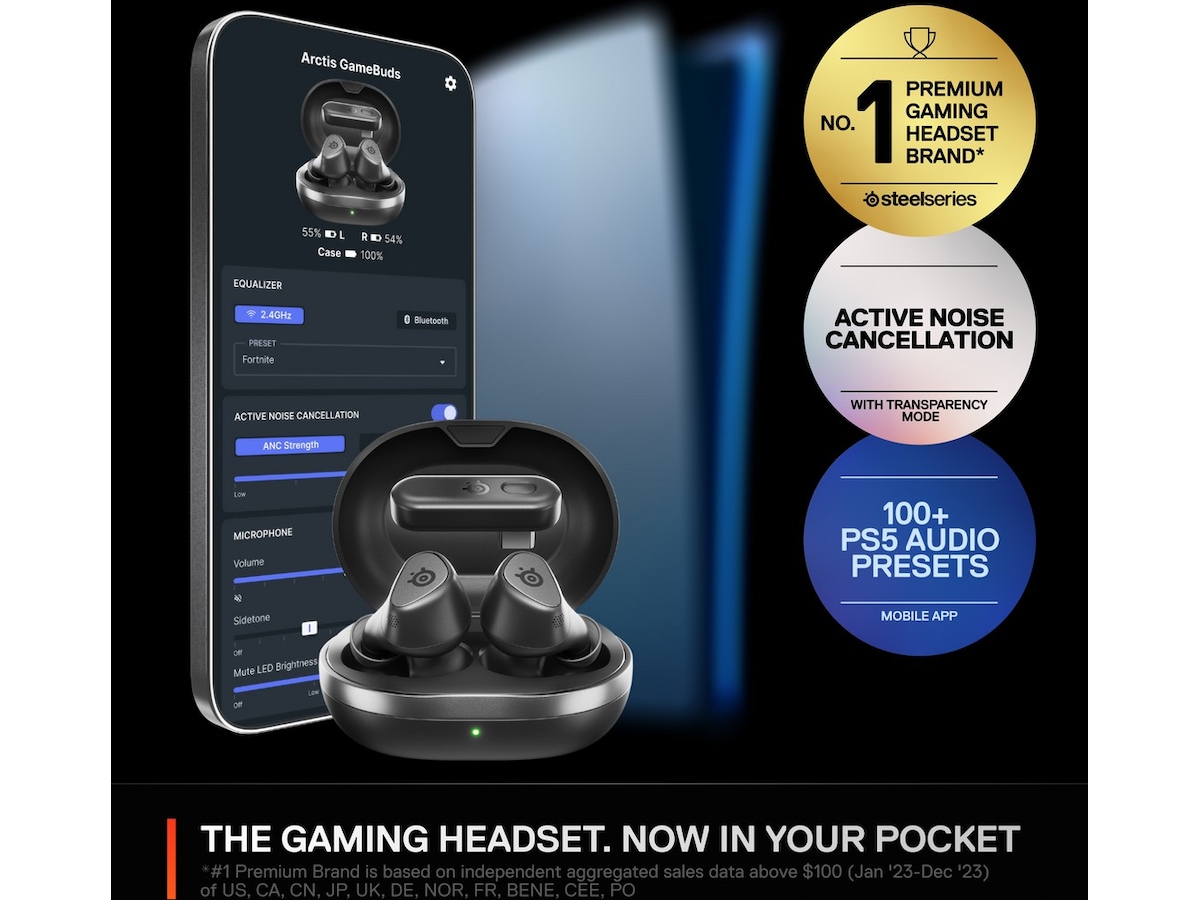 SteelSeries Arctis GameBuds trådløse ørepropper for PS5 (sort) Gaming headset