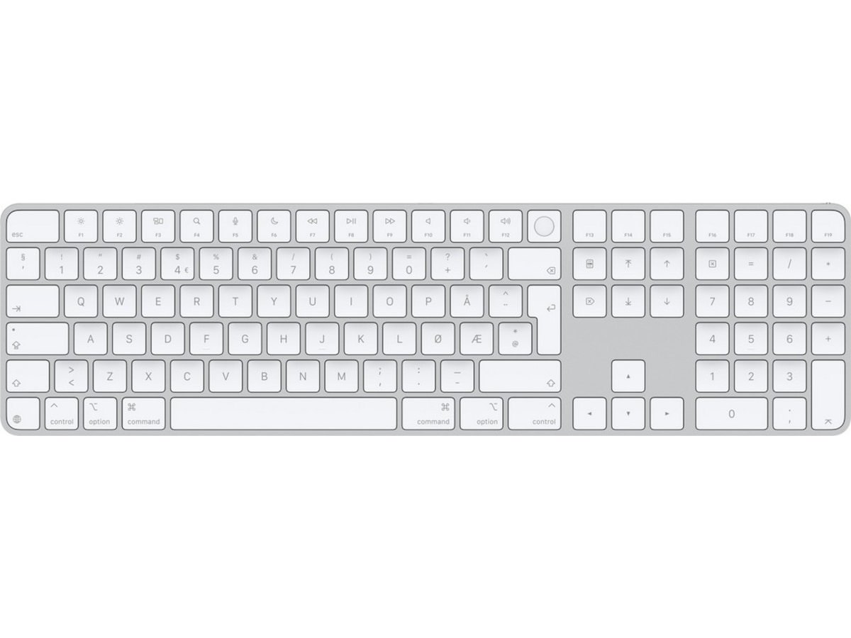 Apple Magic Keyboard Touch ID og talltastatur (hvit) Tastatur