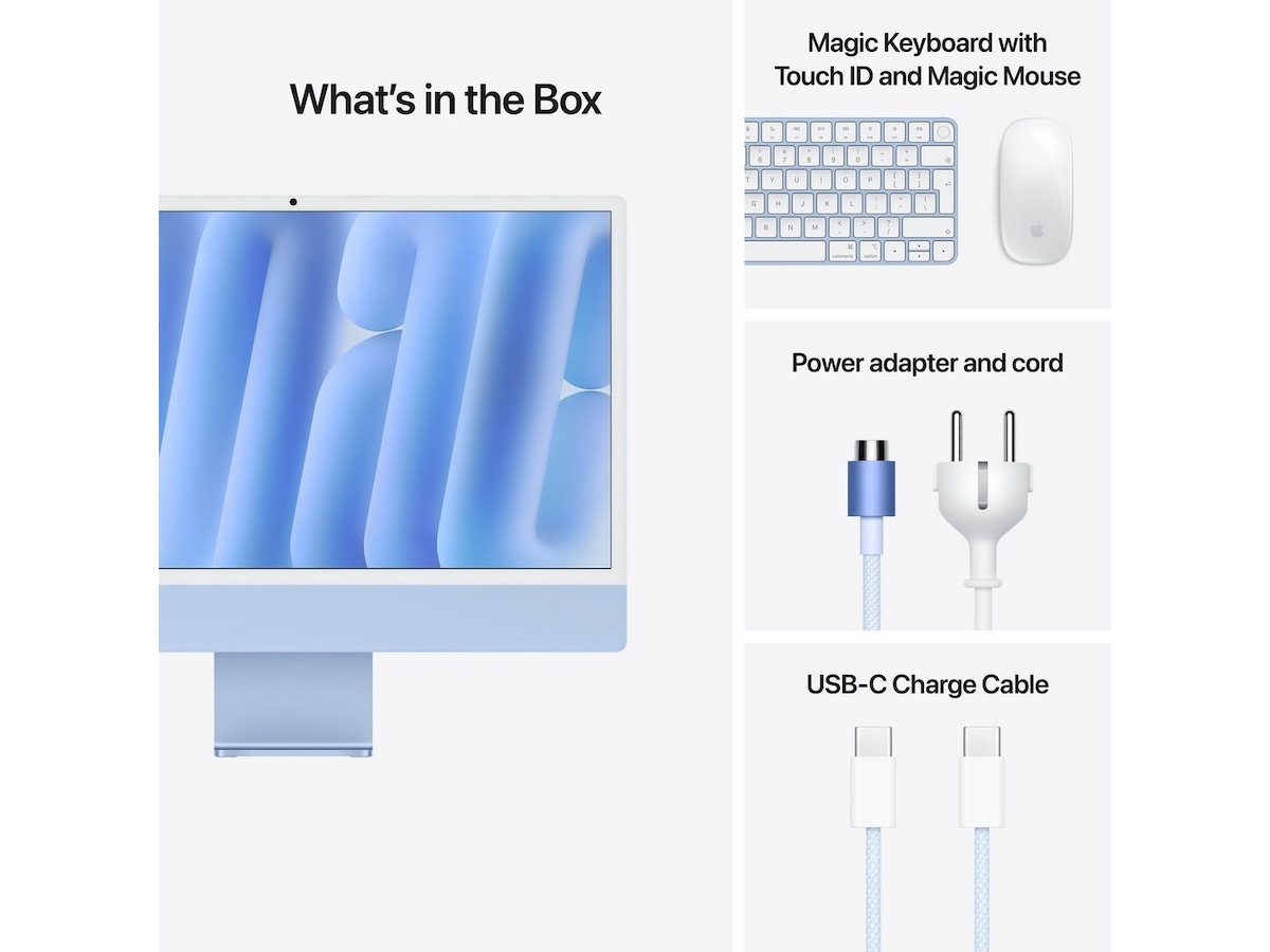 iMac 24 4.5K (2024) 256GB (blå) Stasjonær PC