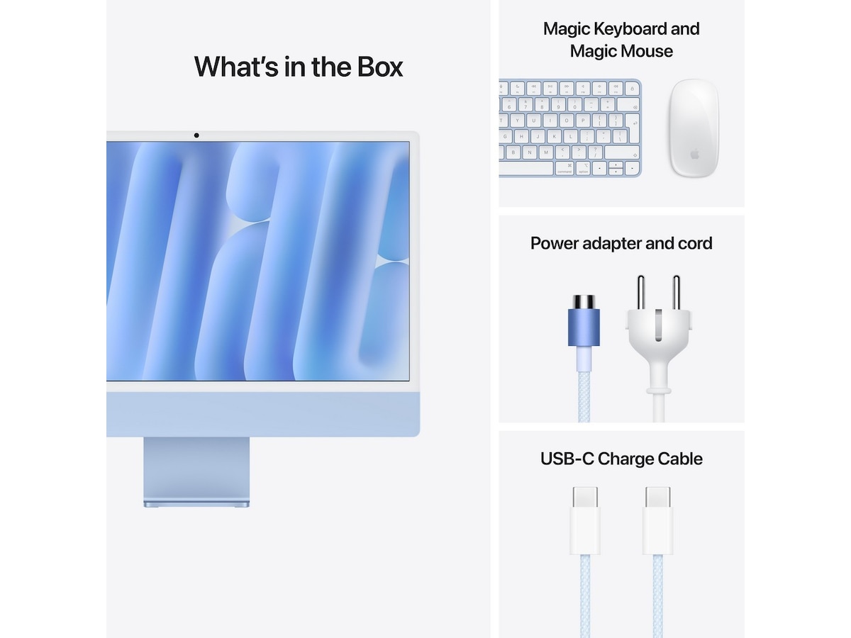 iMac 24 4.5K (2024) 256GB (blå) Stasjonær PC