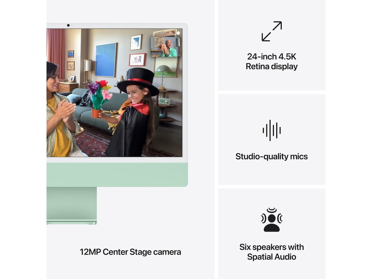 iMac 24 4.5K (2024) 256GB (grønn) Stasjonær PC