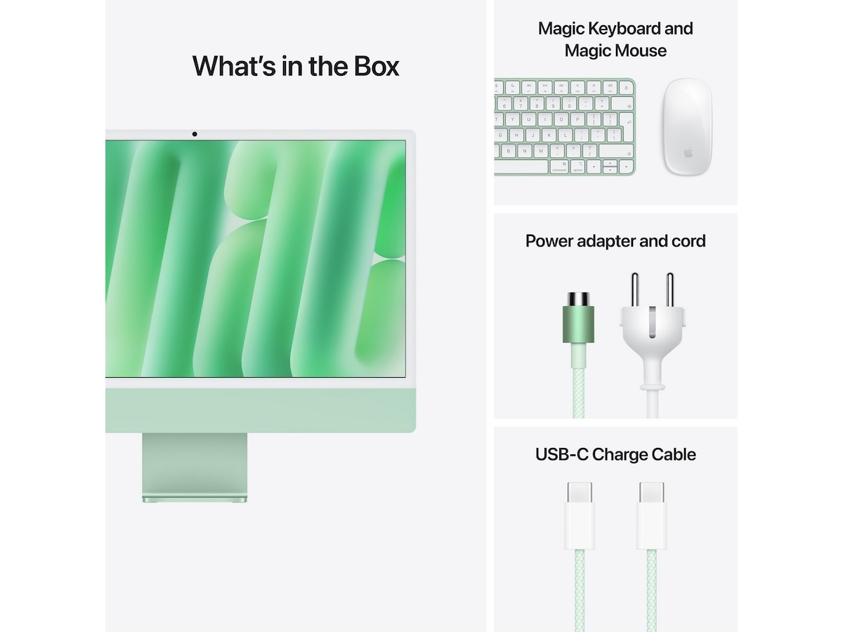 iMac 24 4.5K (2024) 256GB (grønn) Stasjonær PC