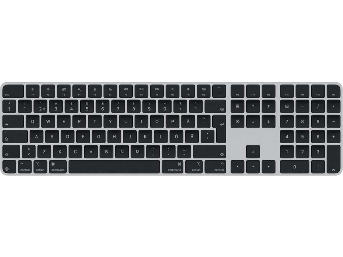 Apple Magic Keyboard Touch ID og talltastatur (svart) Tastatur